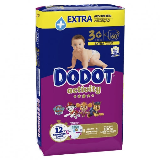 10 PAQUETES - PAÑALES Babydot® Activity - TODOS LOS TAMAÑOS