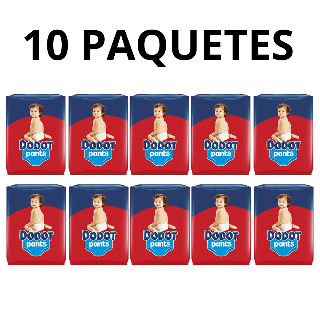 10 PAQUETES - PAÑALES-BRAGUITA Babydot® Pants - TODOS LOS TAMAÑOS