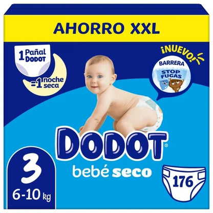 10 PAQUETES - PAÑALES Babydot® Bebé-Seco