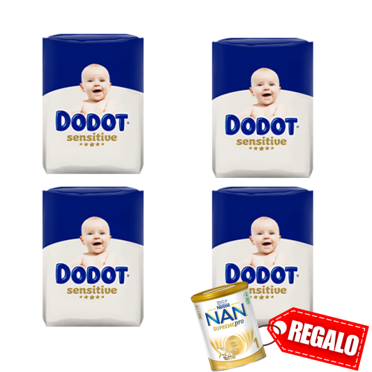 [+REGALO] PAÑALES Babydot® Sensitive - LLEVA 4 PAQUETES + REGALO