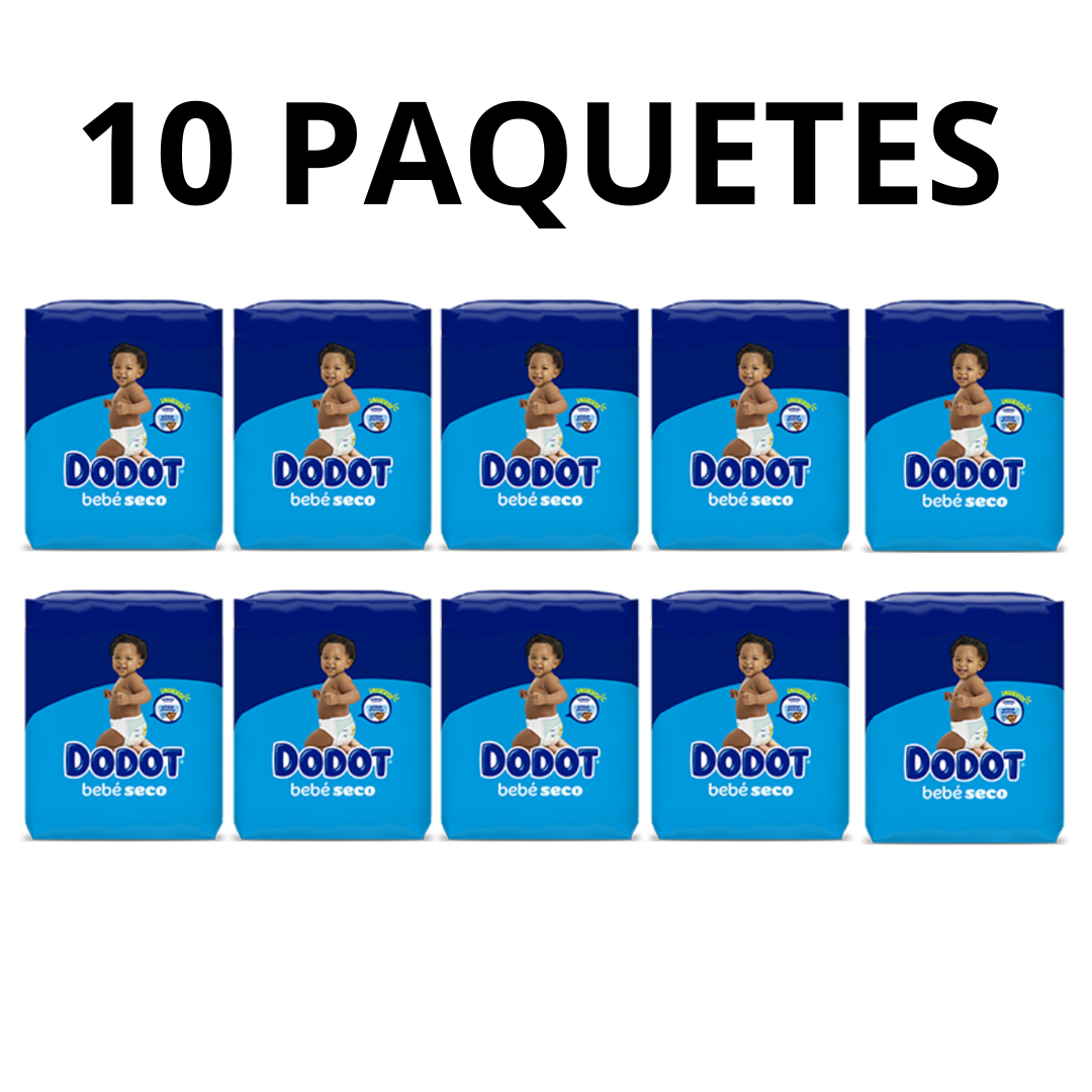 10 PAQUETES - PAÑALES Babydot® Bebé-Seco