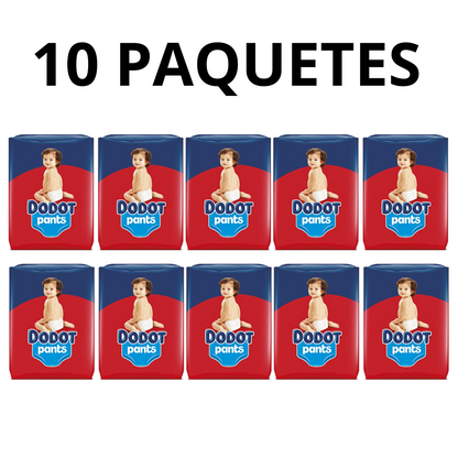 10 PAQUETES - PAÑALES-BRAGUITA Babydot® Pants - TODOS LOS TAMAÑOS