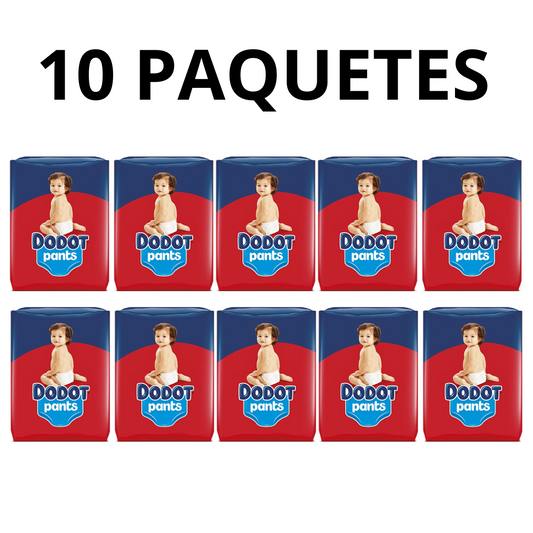 10 PAQUETES - PAÑALES-BRAGUITA Babydot® Pants - TODOS LOS TAMAÑOS